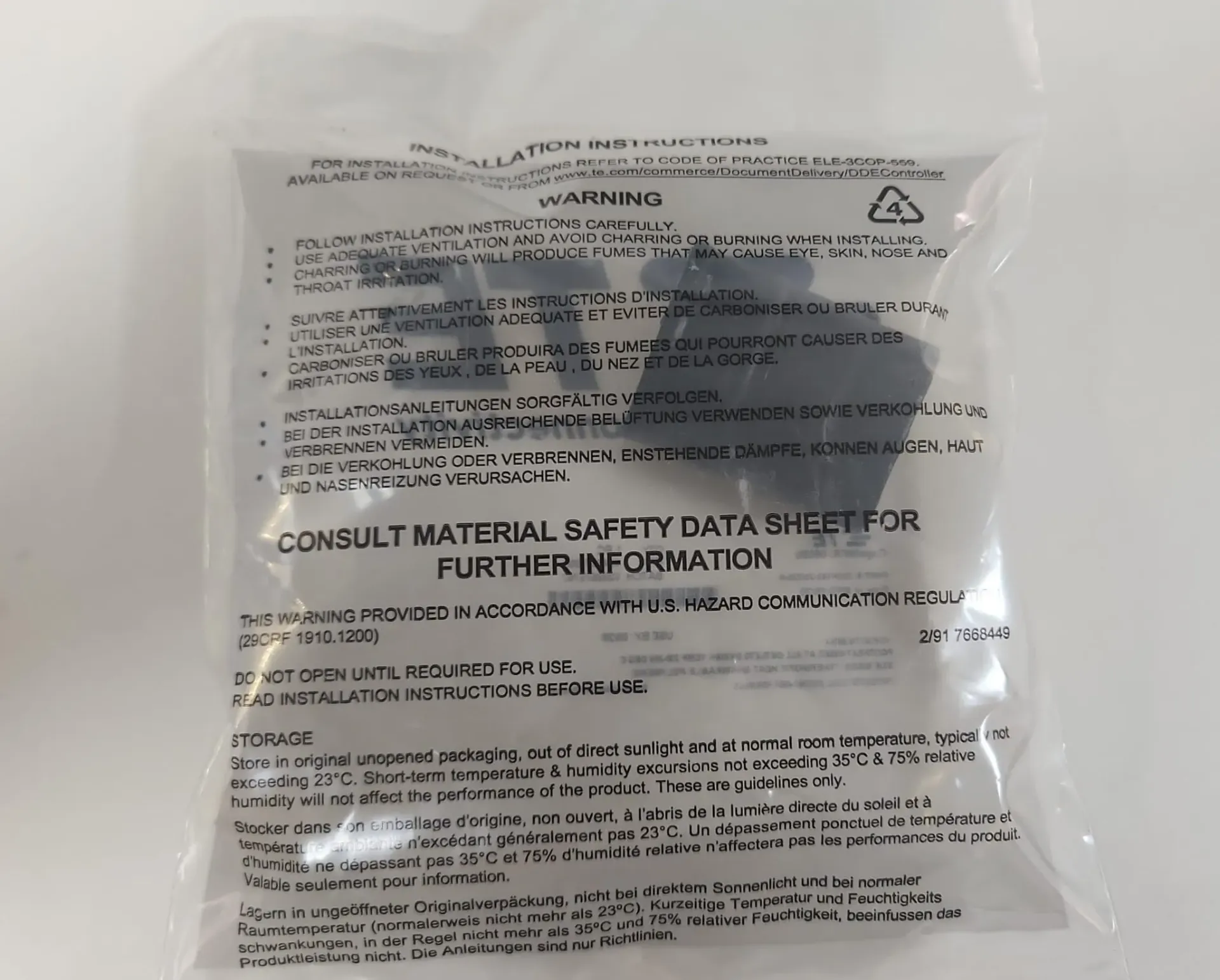 202K142-25/225-0, Molded Part, Heat-Shrinkable, Straight, 150 °C, Fit Size 13, 15 Backshell